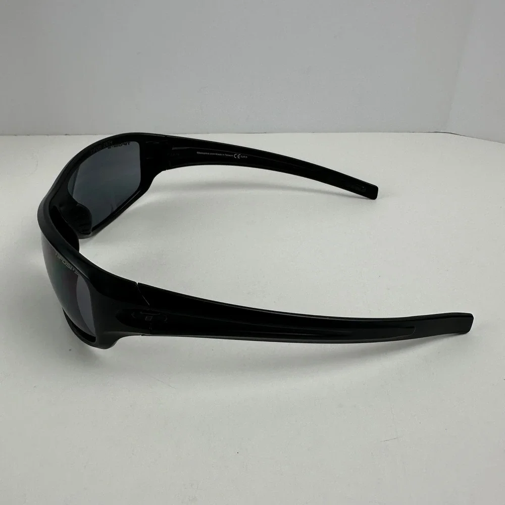 Tifosi Bronx Sunglasses Matte Black Wrap Sport Safety Glasses Z87+ Case Pouch